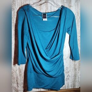 Wrapper Turquoise Draped Women's Tunic